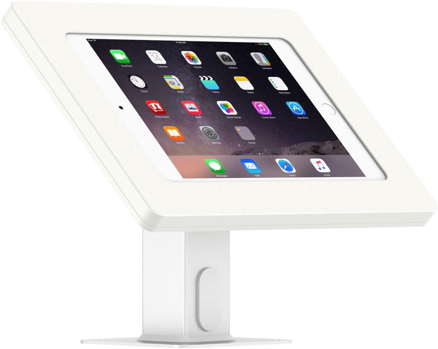 VidaMount White Enclosure and Rotating Desk/Table Mount for iPad