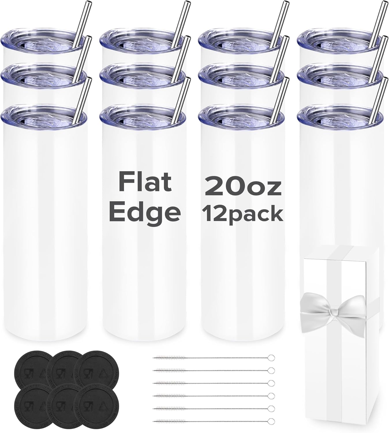 Sublimation Tumblers 20 oz Blank Bulk Cups for Custom Designs