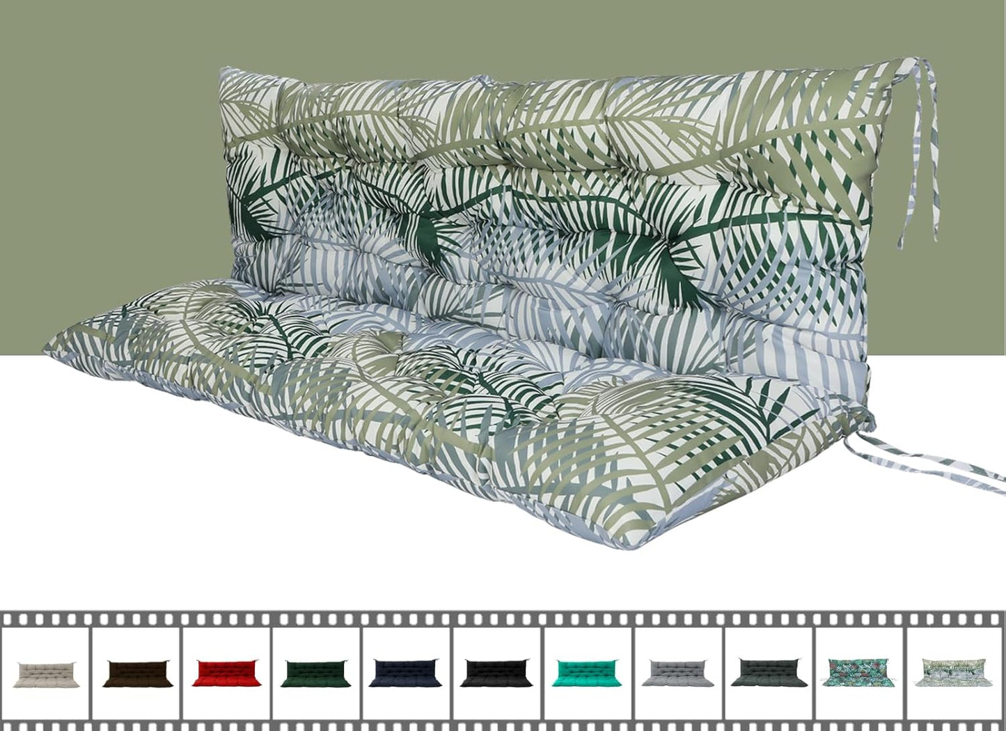 Outdoor Swing Cushions 3 Seater Waterproof for Patio Furniture