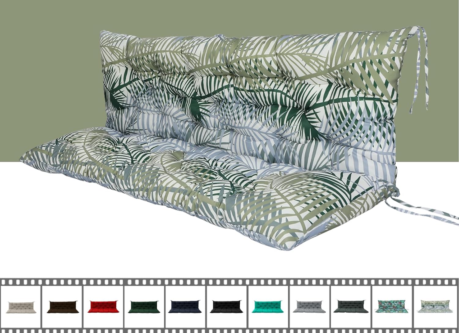 Outdoor Swing Cushions 3 Seater Waterproof for Patio Furniture