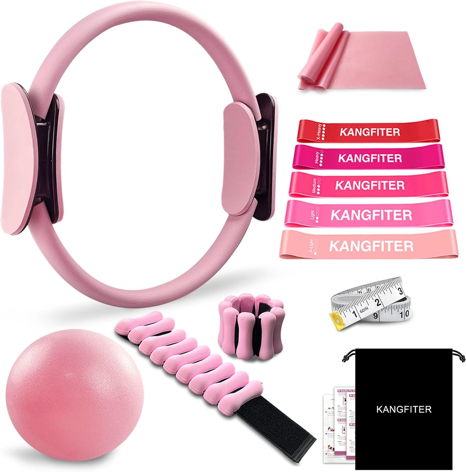 Comprehensive 11 PCS Pilates Ring Set for Home Workouts