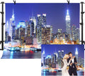 New York City Backdrop Manhattan Night Scene 10ft x 7ft - Studio Photo
