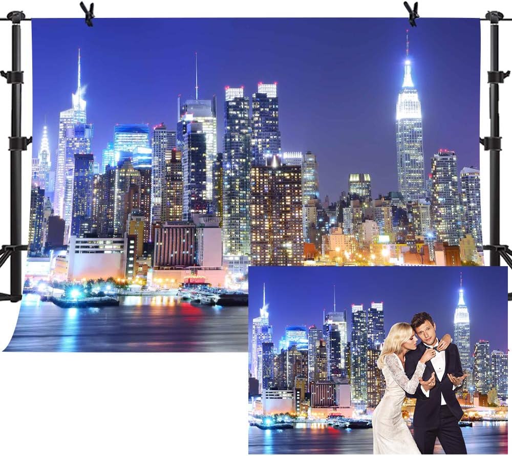 New York City Backdrop Manhattan Night Scene for Events