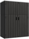 Outdoor Vertical Storage Shed 57 Cu.ft Waterproof Cabinet - Vertical