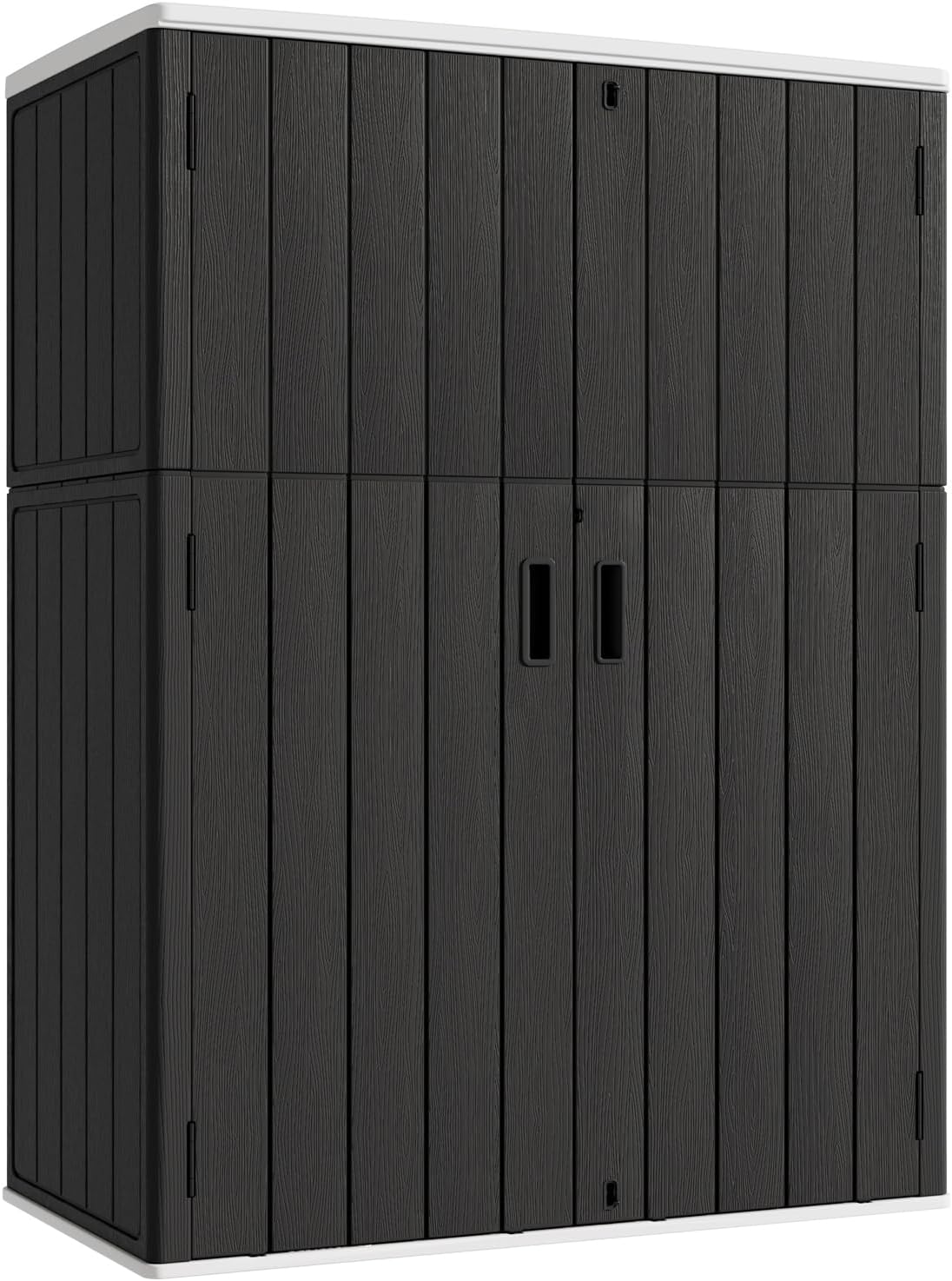 KINYING Outdoor Vertical Storage Shed for Garden and Patio