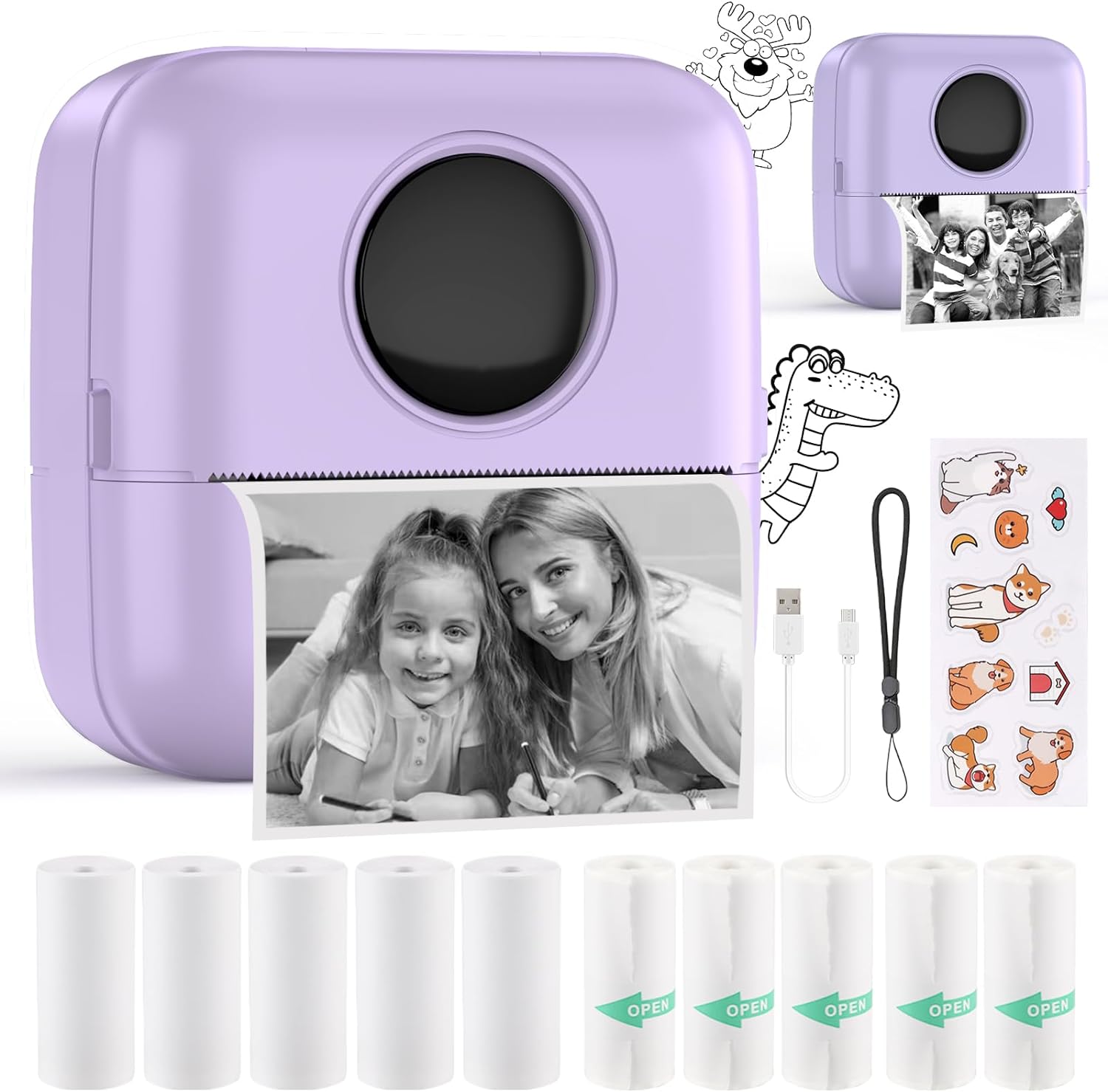Portable Thermal Printer Bundle - Print Anywhere!