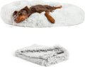 Calming Shag Donut Cuddler Bundle Set - Extra Large Pet Bed & Blanket
