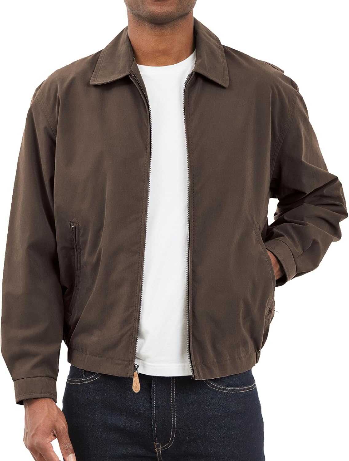 LONDON FOG Men's Auburn Zip-Front Golf Jacket for All Seasons