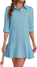 Women's Tunic Mini Shirt Dress for Casual and Trendy Looks