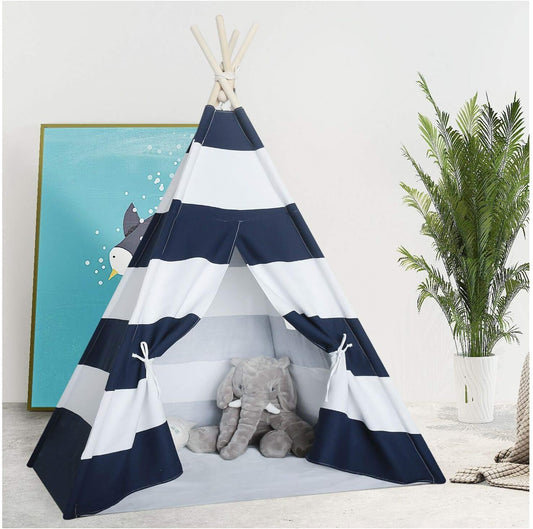 Navy Stripe Kids Teepee - Tanen Tech