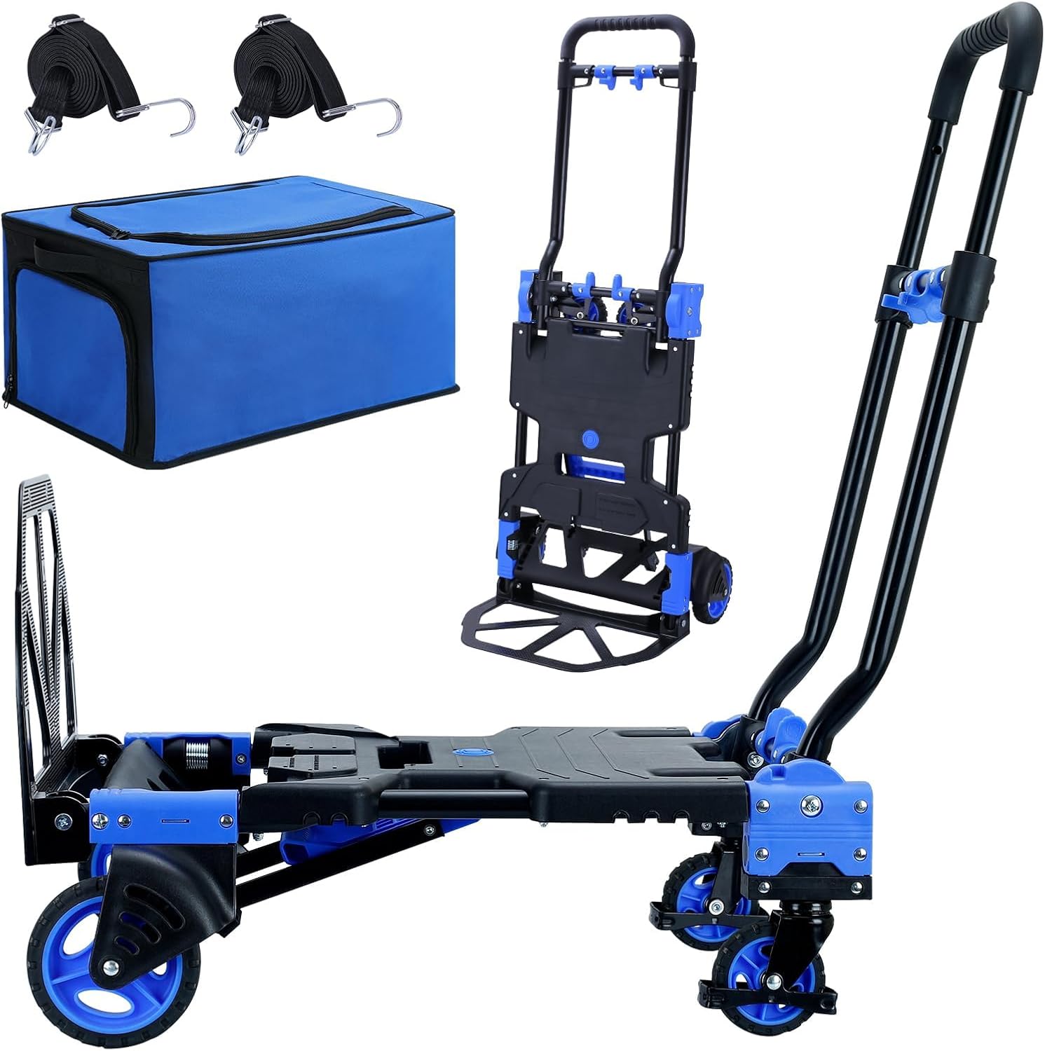 2-1 Folding Hand Truck Dolly with 330LBS Capacity for Easy Use