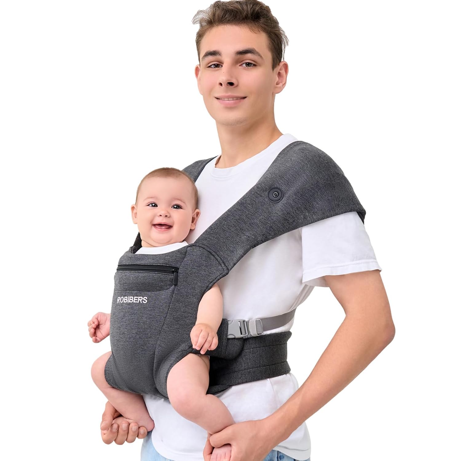 ROBIBERS Baby Carrier: Effortless Front & Back Carry, M-Shaped Posture