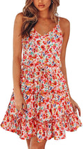 Women's 2025 Summer Spaghetti Strap Sundress - Flattering Ruffle Hem