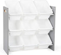 Humble Crew 9-Bin Toy Organizer Inspire Grey - Compact 3-Tier Storage
