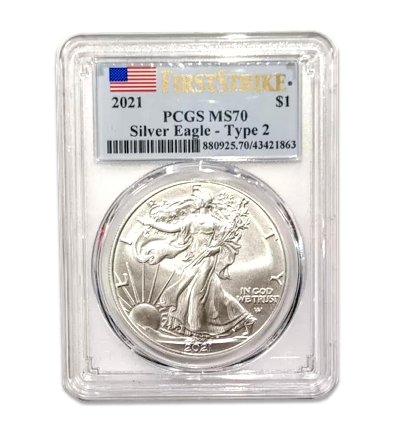 2021 $1 American Silver Eagle FIRST STRIKE MS-70 PCGS TYPE 2 Review