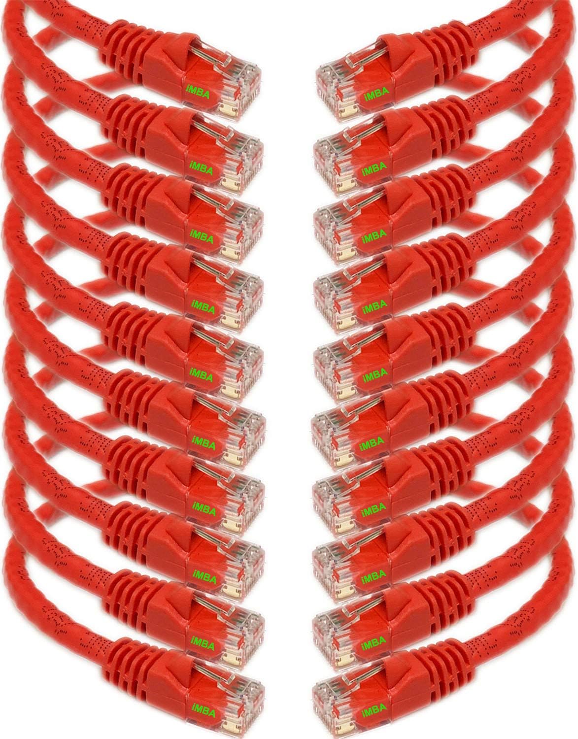 iMBAPrice 50 Feet Long Red Cat5e RJ45 Ethernet Cable Review