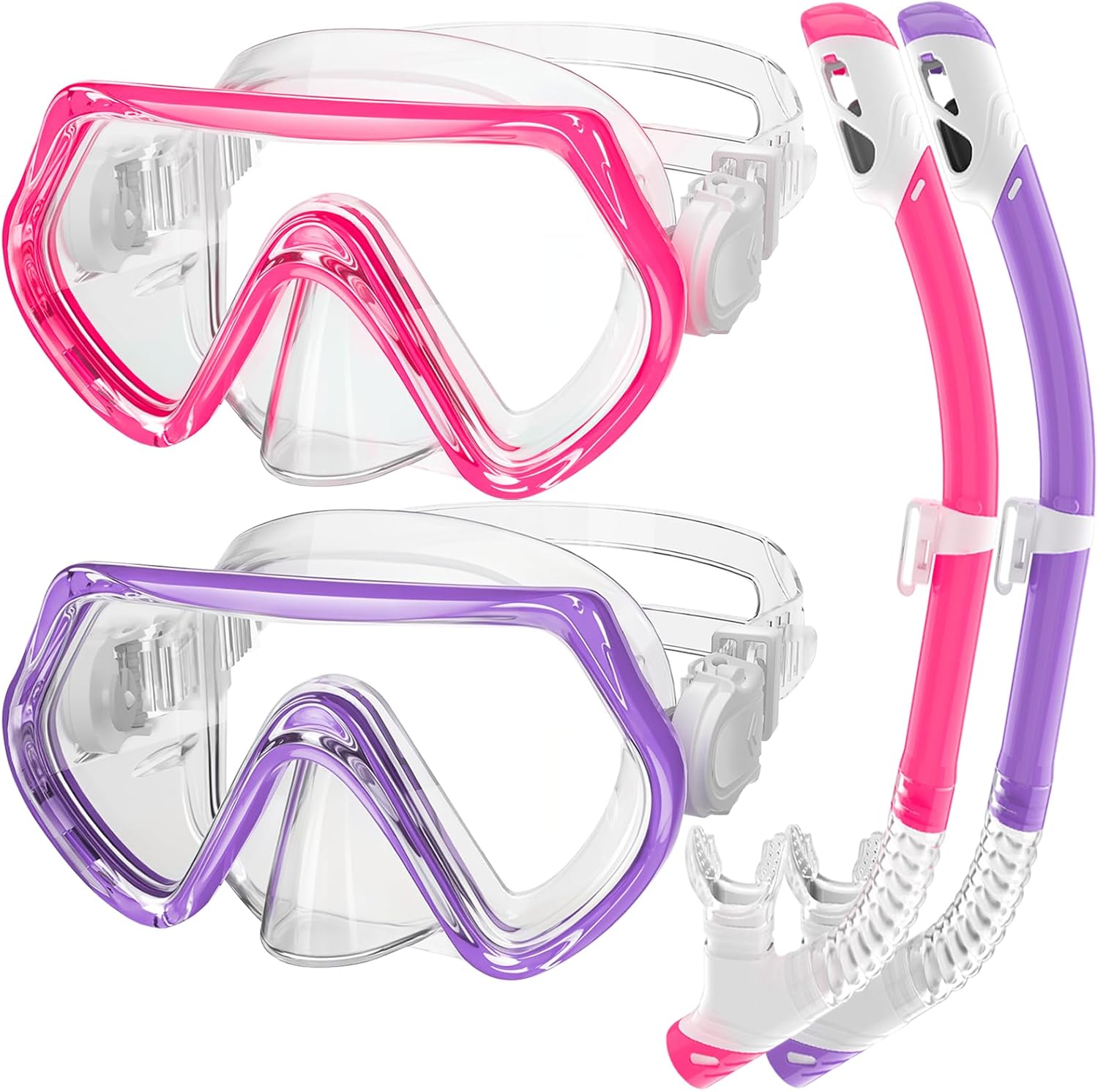 Snorkeling Gear for Kids - Comfortable Anti-Fog Mask Set