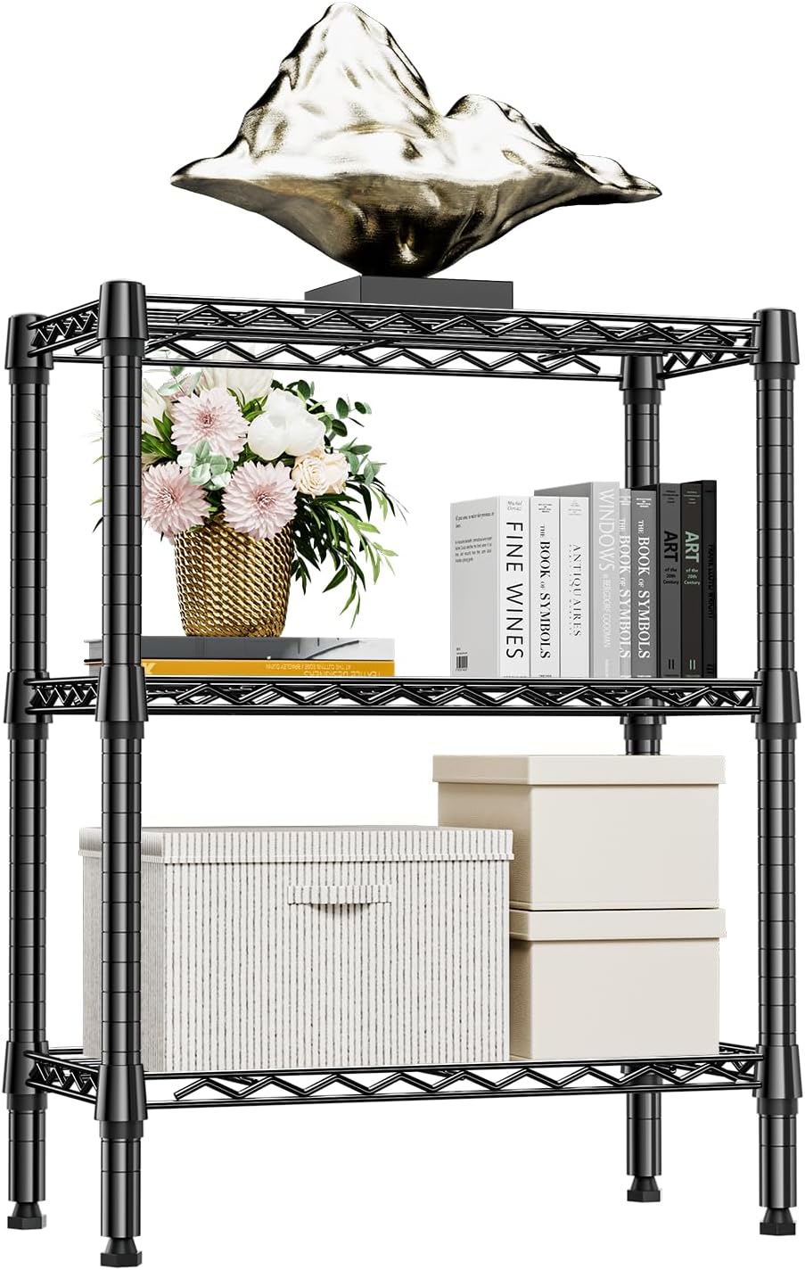 750 lbs 3 Tier Shelf Metal Storage Shelves for Home Organization