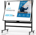 Large Dry Erase Board 48 x 36 Magnetic Mobile Whiteboard