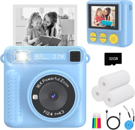 Portable 1080P Kids Selfie Camera - Instant Fun!