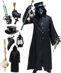 Plague Doctor Bird Mask and Hat Combo Set - Complete Steampunk Costume