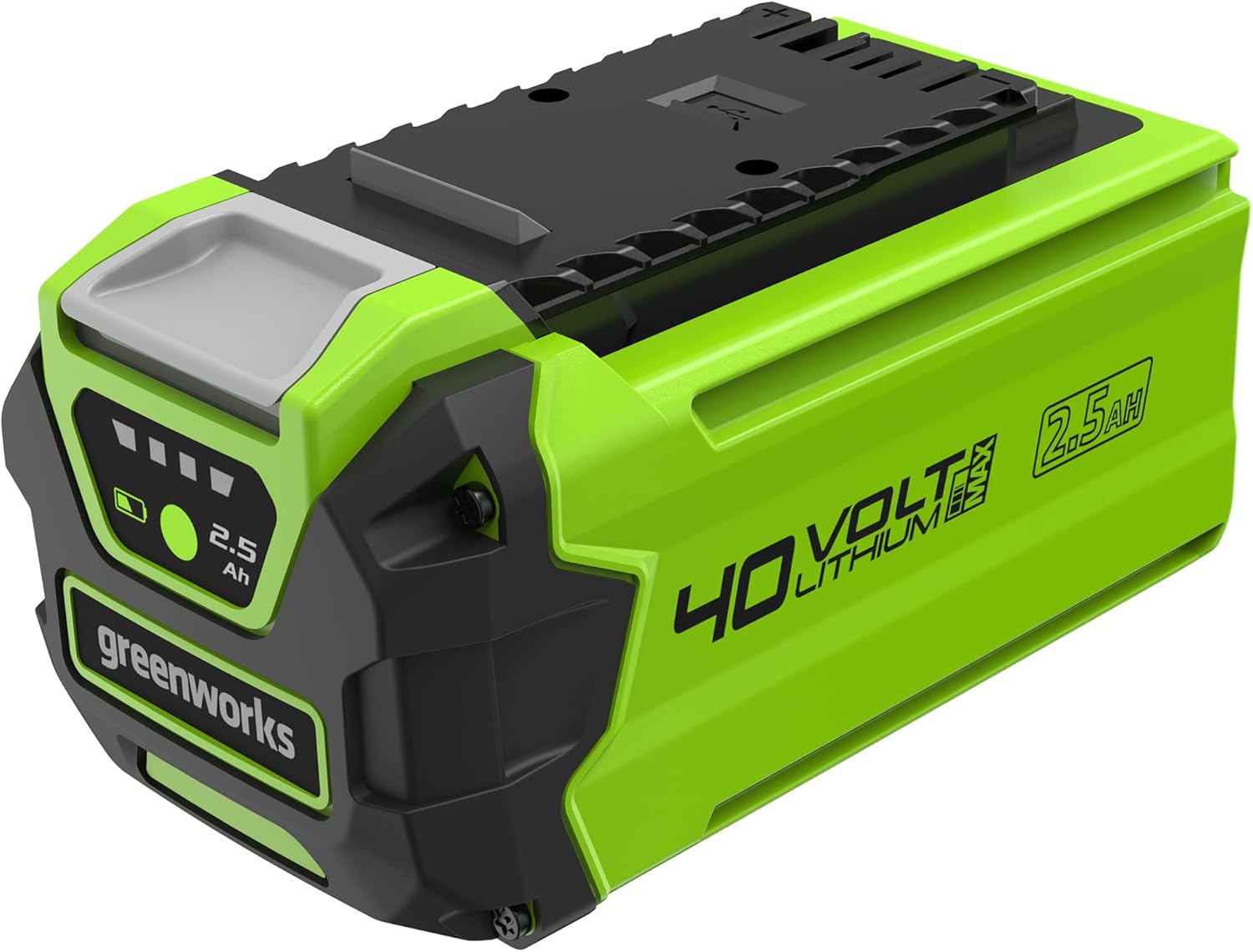 Greenworks 40V 2.5Ah USB Lithium-Ion Battery for Yard Tools