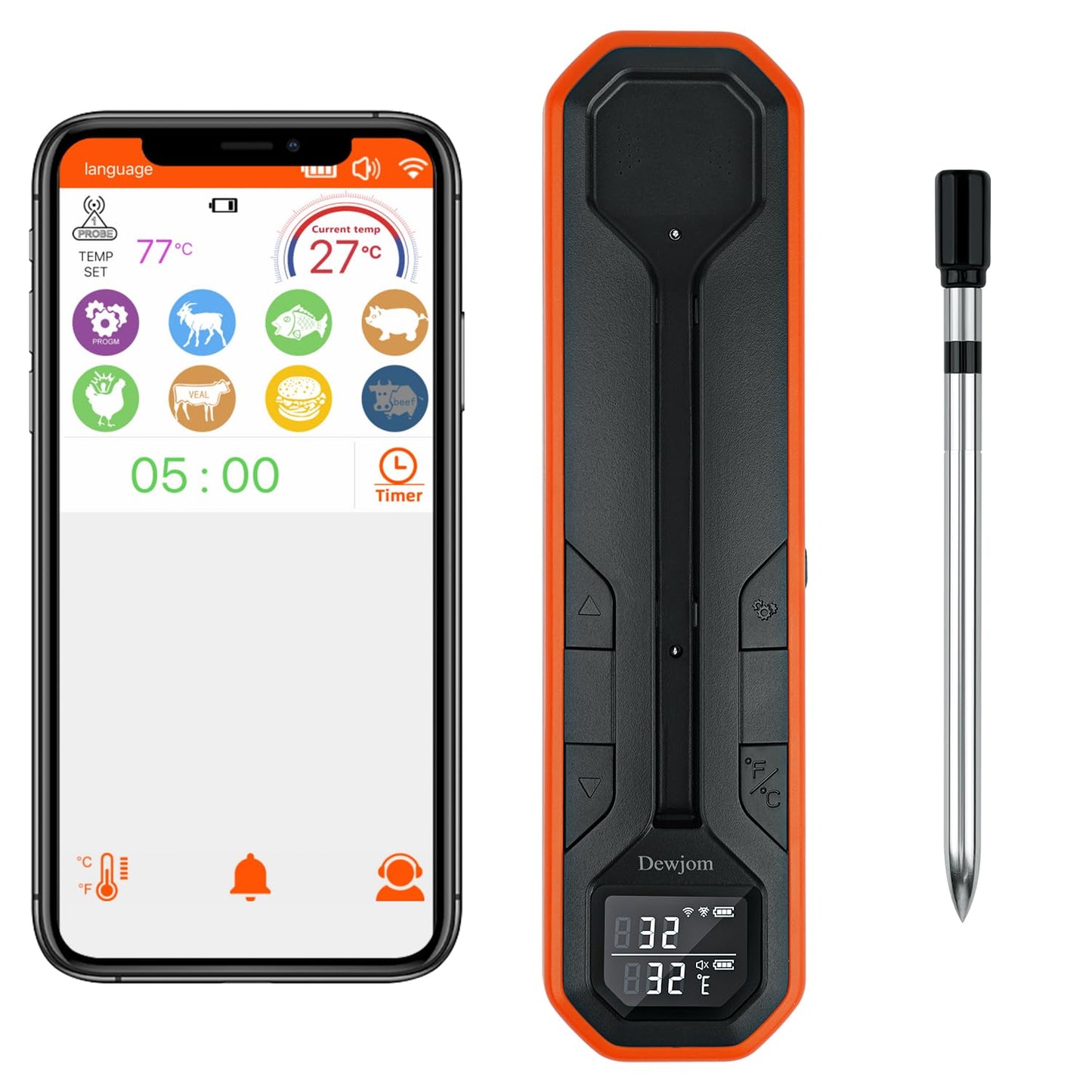 500Ft Wireless Meat Thermometer - Perfect BBQ Companion