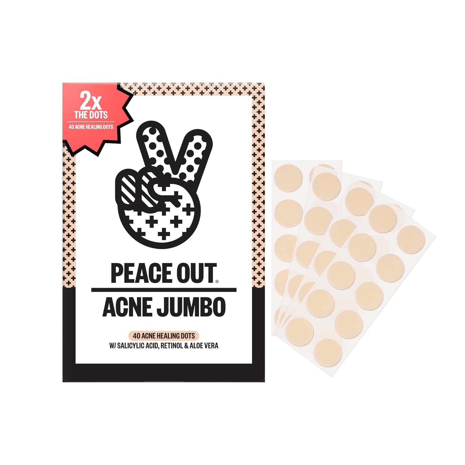 PEACE OUT Acne Healing Dots for Fast Acting Blemish Relief