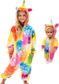 FZOSM Girls Unicorn Halloween Costume Onesie - Flannel Double Pack