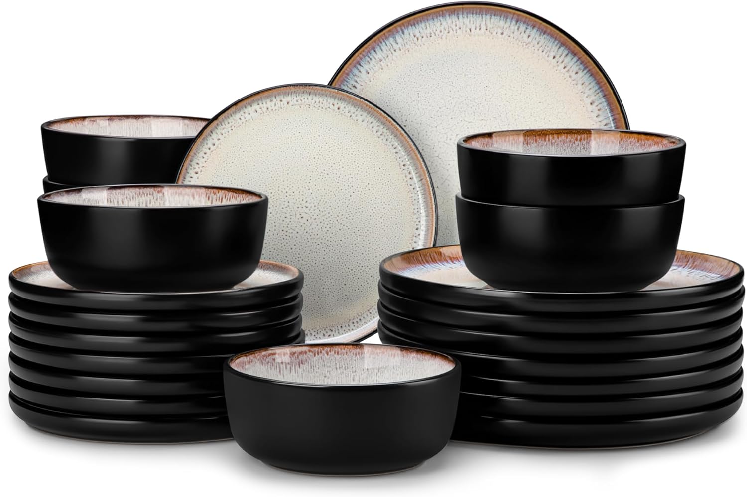 vancasso Plates and Bowls Sets - 24 Pieces Dinnerware Set