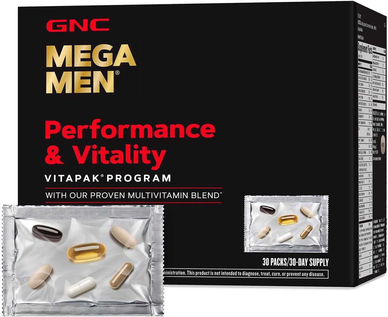 GNC Mega Men Performance Vitapak for Complete Nutrition Boost