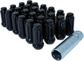 Gorilla 6Lug 14-1.50 Spline Wheel Lugs - Black Kit