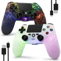 ISHAKO 2Pack Controller for PS4 and PC - Long Battery, RGB Lighting