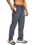 Pudolla Men's Workout Athletic Pants with Zipper Pockets - Lightweight