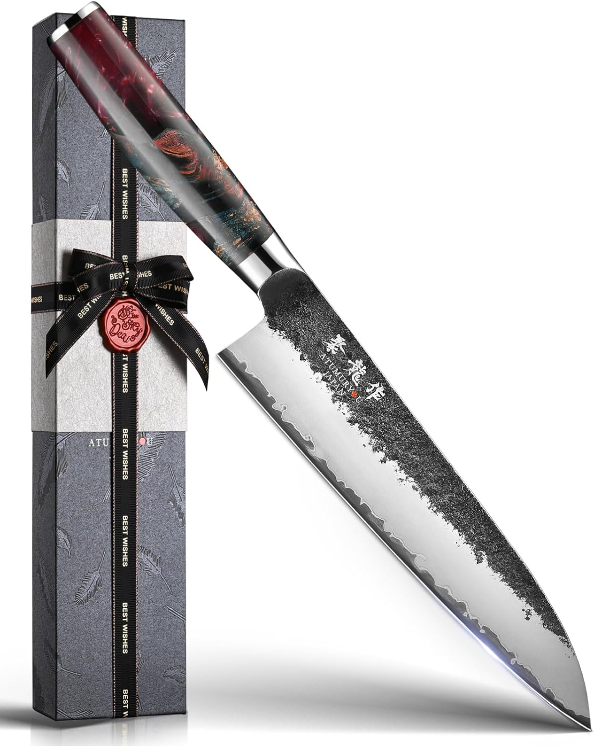 Japanese Chef Knife, 8 Inch Hand Forged Kitchen Knife for Chefs