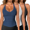 Women's 3 Pack Summer Workout Tops for Trendy Fitness Style