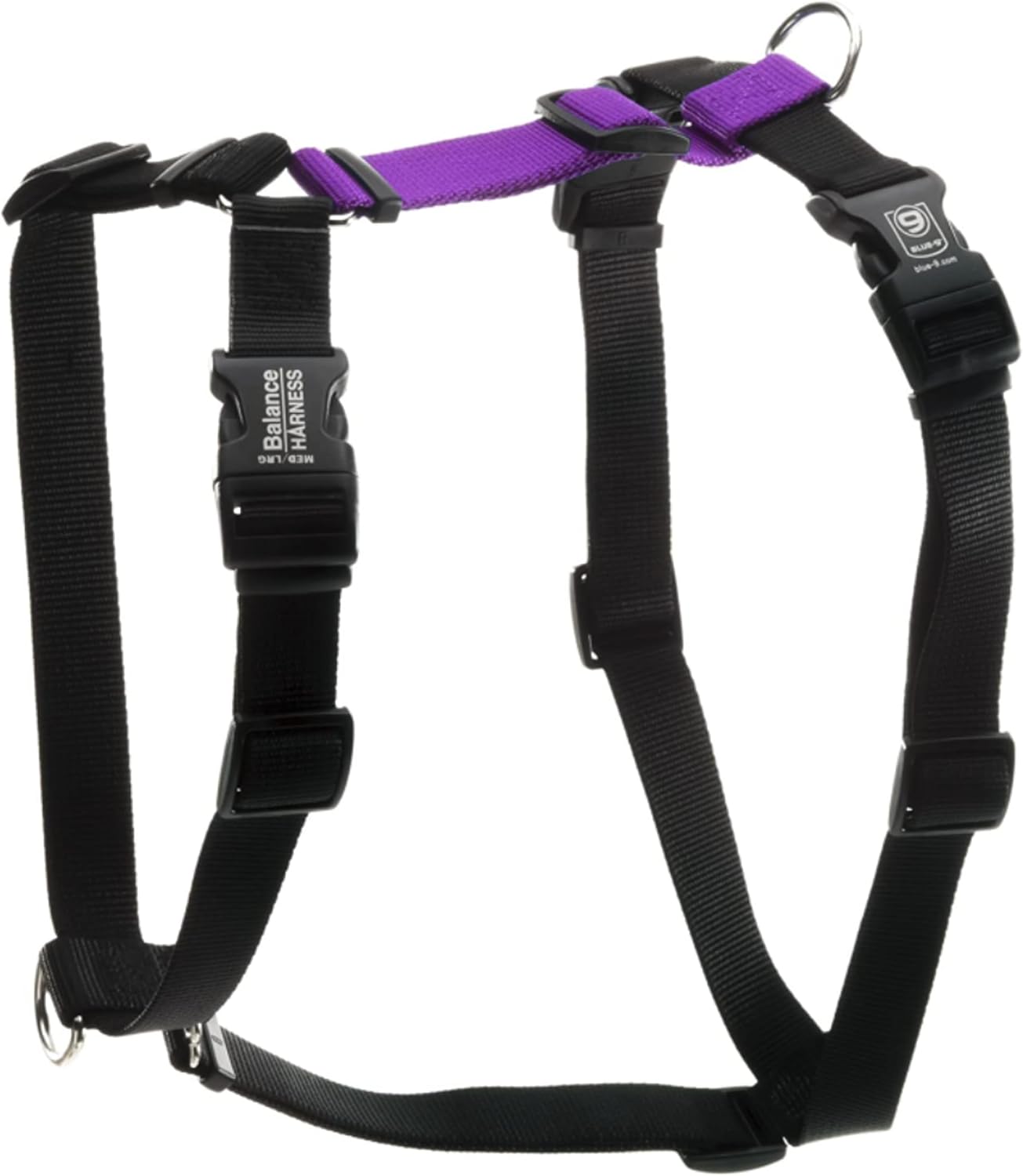 Blue-9 Balance Harness for Small Dogs - Adjustable Fit in Purple