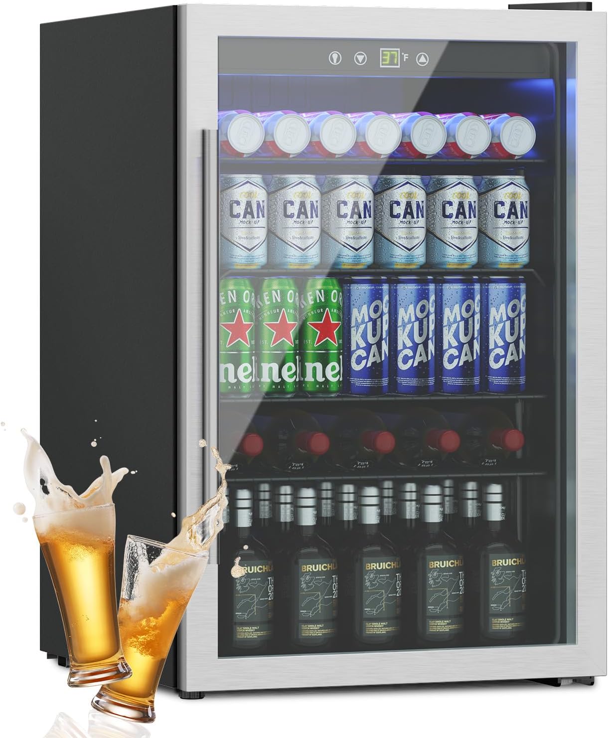 4.5 Cu.ft Beverage Refrigerator Cooler for Office or Bar