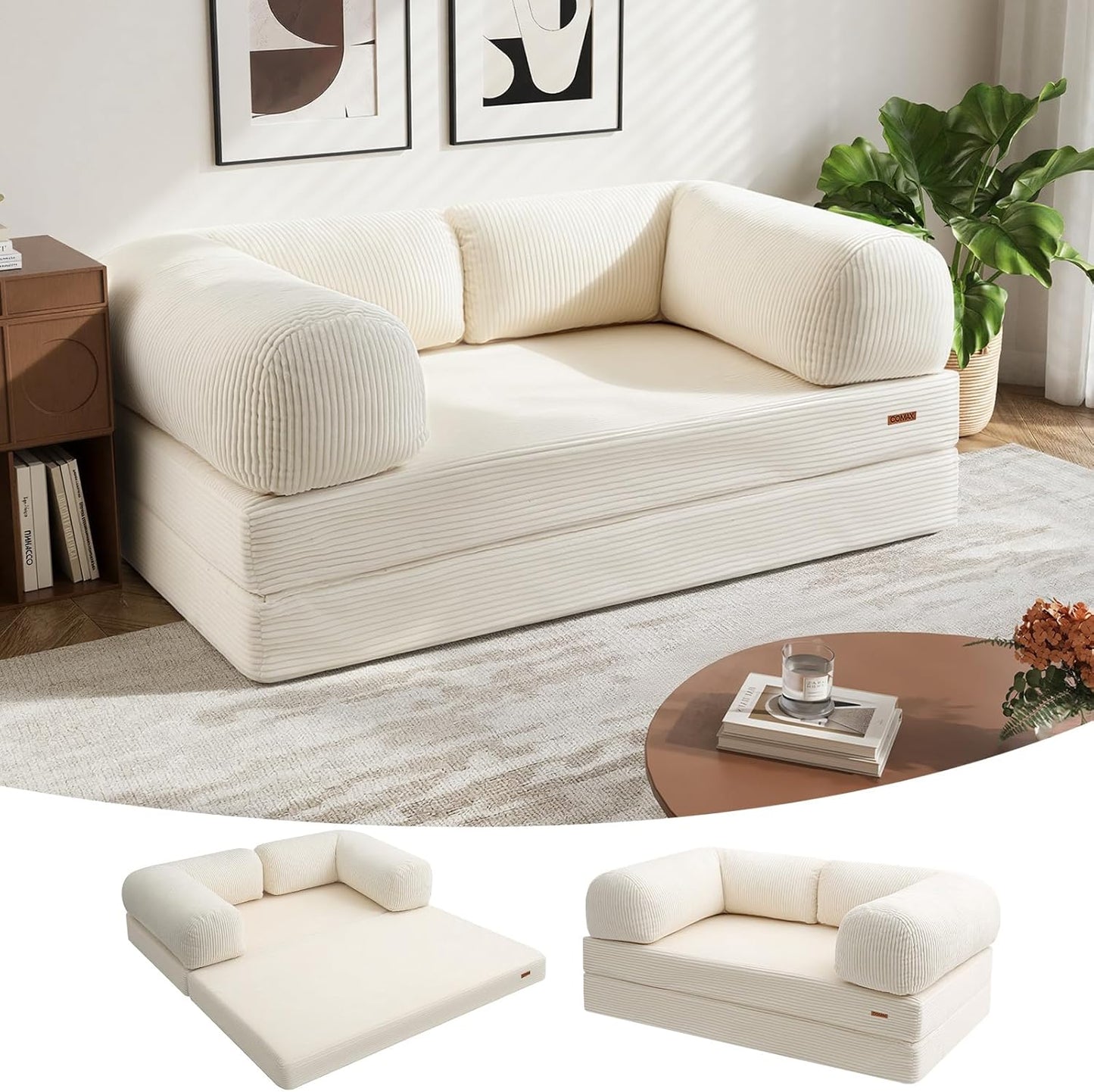 COMAX 4in1 Futon Sofa Bed Queen for Space-Saving Comfort