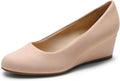 DREAM PAIRS Women's Low Wedges Heels Closed Round Toe Pumps Jewelry