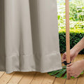 Weighted Outdoor Curtains for Patio Natural W66 x L84 - Windproof