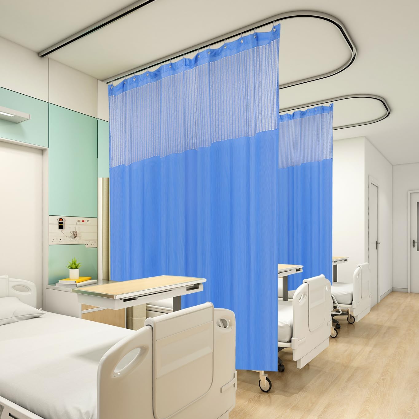 Fireproof Hospital Divider 9x8FT, Dark Blue
