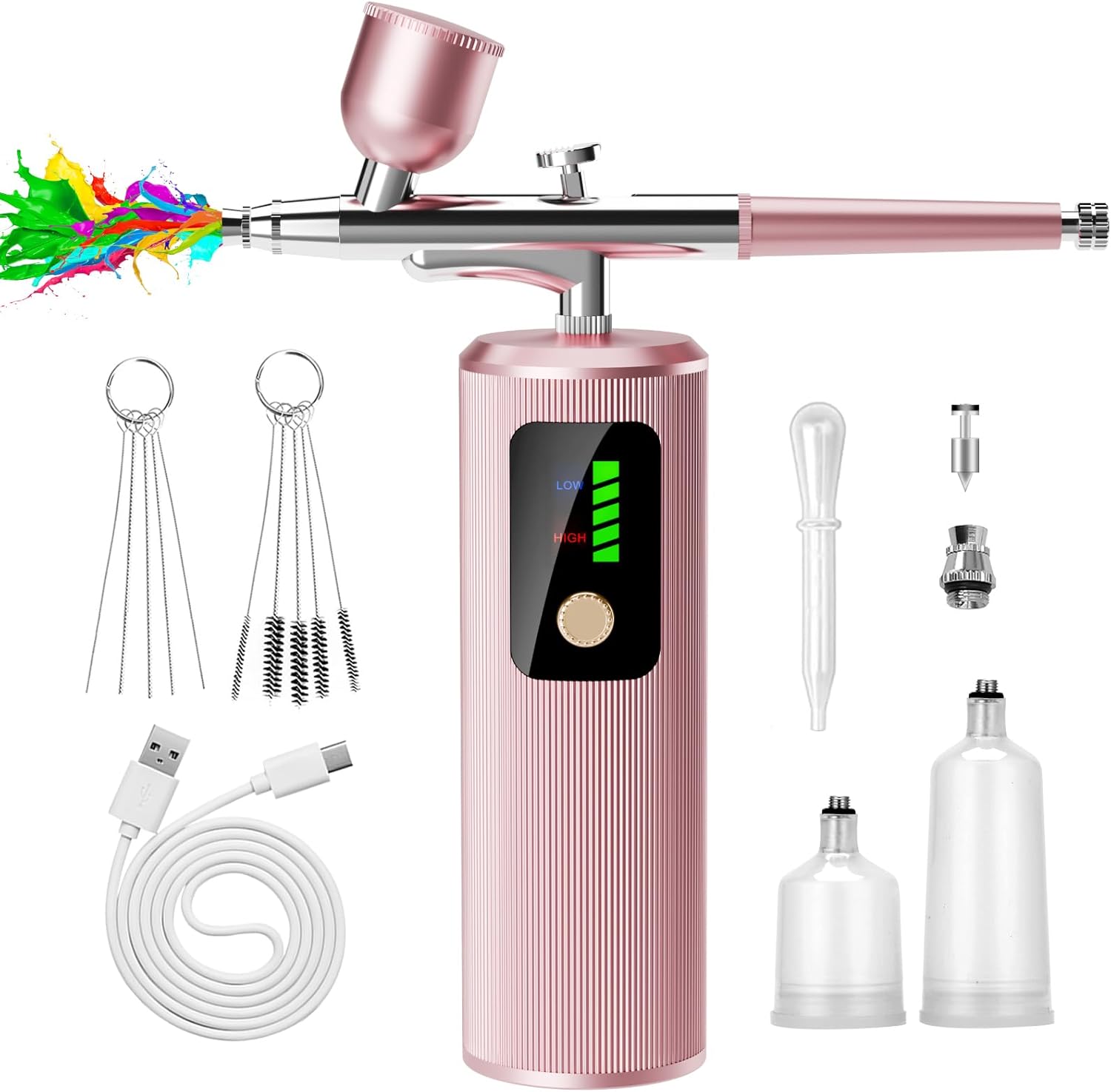 High-Pressure Cordless Airbrush Kit - Ideal for Various Crafts