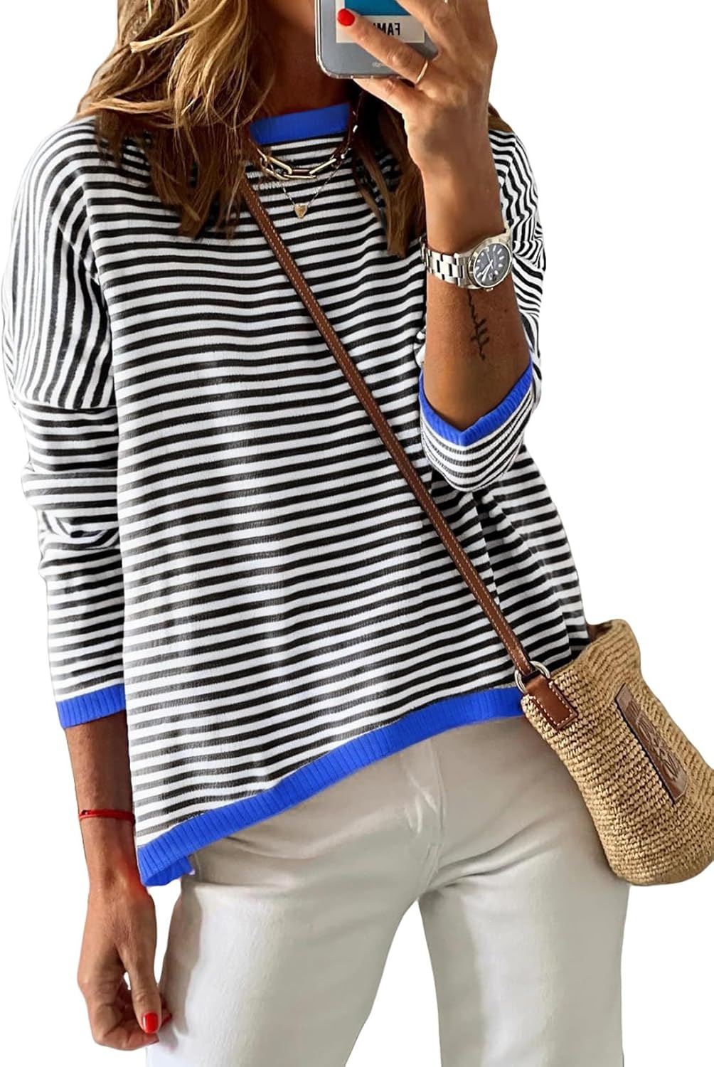 Dokotoo Women's Long Sleeve Sweaters for Casual Fall Fashion