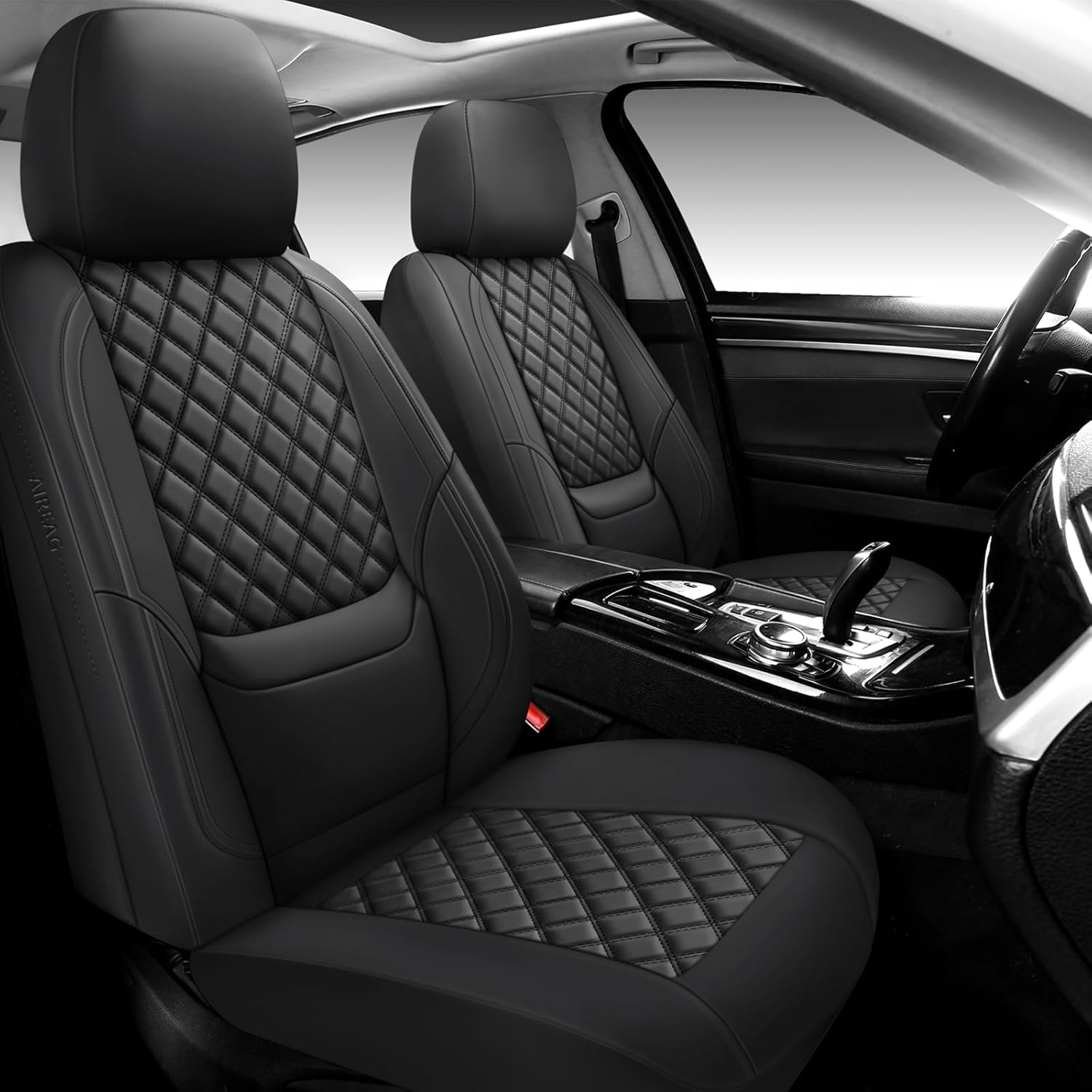 NS YOLO Full Coverage Leather Car Seat Covers for 5 Seats