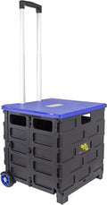 Quik Cart Pro Wheeled Rolling Crate Teacher Utility - Collapsible