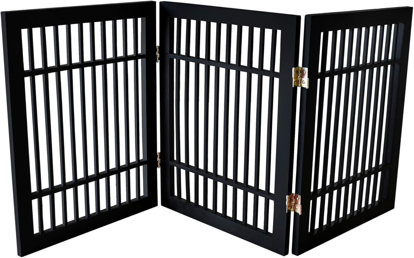 Freestanding Wooden Pet Dog Gate for Indoor and Outdoor Use
