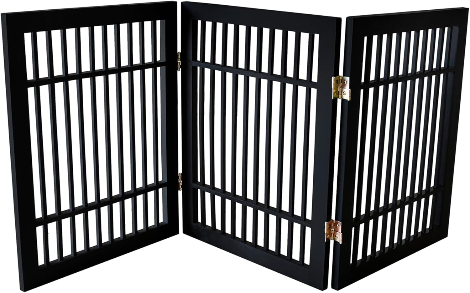 Freestanding Wooden Pet Dog Gate for Indoor and Outdoor Use