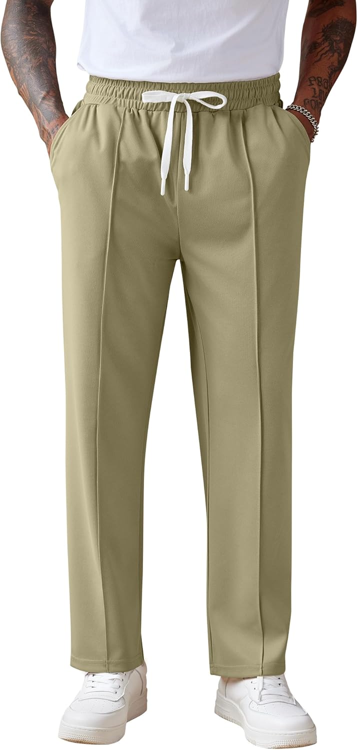 COOFANDY Men's Knit Sweatpants Lightweight Casual Jogger Pants