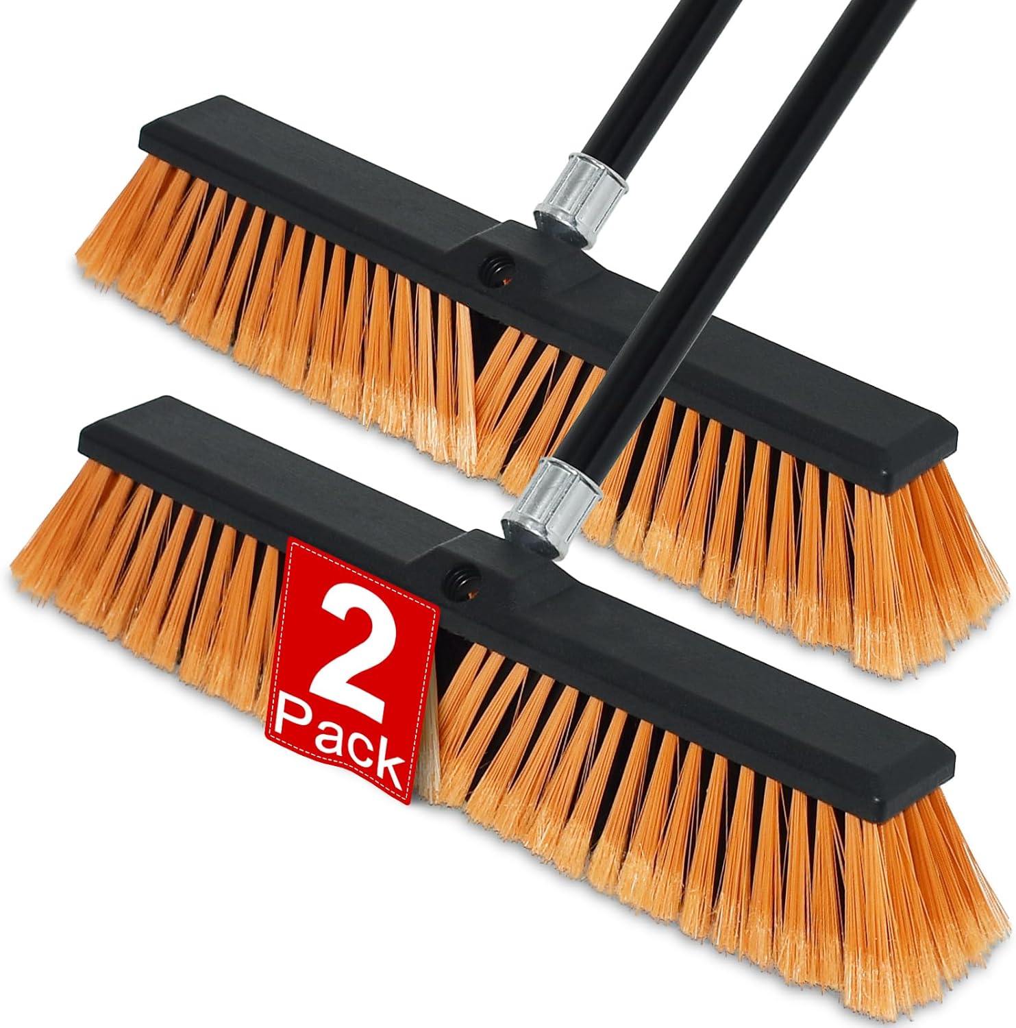 Heavy Duty Outdoor Push Broom with Long Handle for Efficient Cleaning